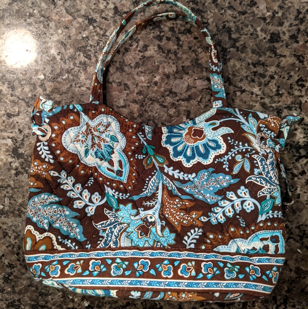 Vera Bradley Small Tote Shopper Java Blue Purse